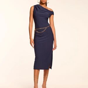 Ramy Brook Navy One-Shoulder Dress